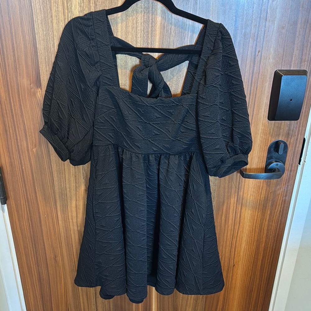Free People Black Violet Mini Dress